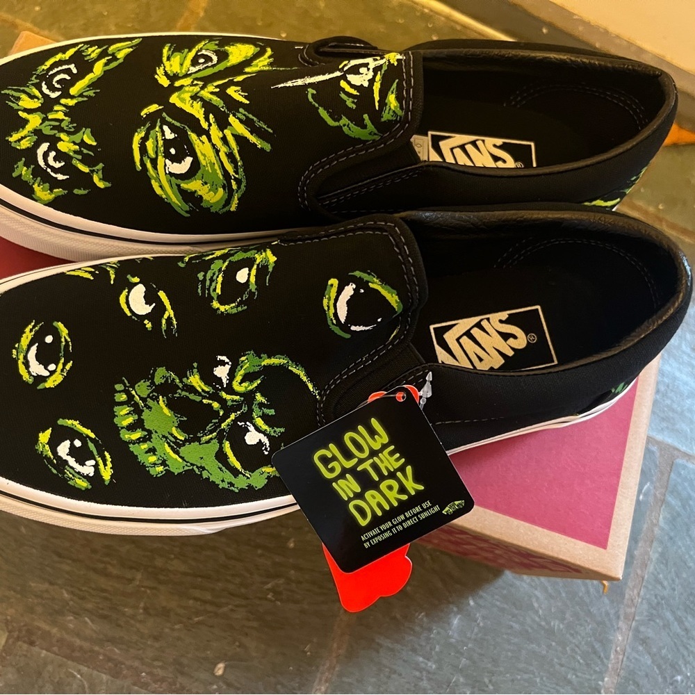 Vans “Eyes In The Dark” Glow In The Dark Slip On Shoes Vn0a7q5dbml